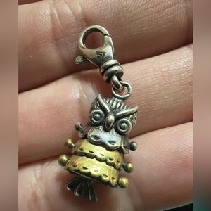 925 STERLING SILVER OWL CHARM / PENDANT
